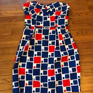 Shoshanna strapless dress with pockets!!